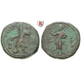 Baktrien und Indien, Kuschan, Kanishka I., Bronze 130-158, s-ss