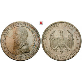Weimarer Republik, 5 Reichsmark 1927, Uni Tübingen, F, vz-st, J. 329
