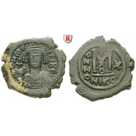 Byzanz, Mauricius Tiberius, Follis Jahr 10 =591-592, ss