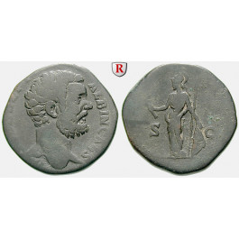 Römische Kaiserzeit, Clodius Albinus, Caesar, Sesterz 193, s+