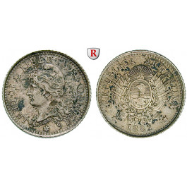 Argentinien, Republik, 10 Centavos 1882, ss+