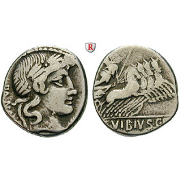 Römische Republik, C. Vibius, Denar 90 v.Chr., ss