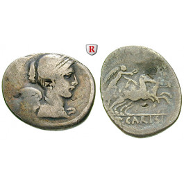 Römische Republik, T. Carisius, Denar 46 v.Chr., f.ss