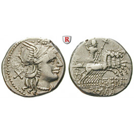 Römische Republik, L. Trebanius, Denar 135 v.Chr., ss