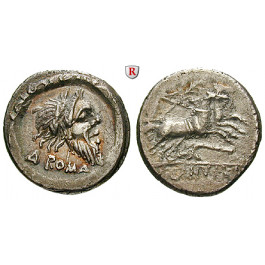 Römische Republik, D. Silanus, Denar 91 v.Chr., vz/ss