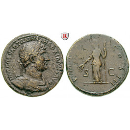 Römische Kaiserzeit, Hadrianus, Sesterz 121, ss+/ss