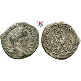 Römische Provinzialprägungen, Phönizien, Berytus, Caracalla, Tetradrachme 215-217, ss+