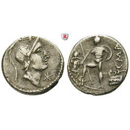 Römische Republik, C. Malleolus, Denar 96 v.Chr., ss