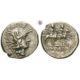 Römische Republik, Anonym, Denar 179-170 v.Chr, ss+