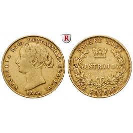 Australien, Victoria, Sovereign 1866, 7,32 g fein, ss
