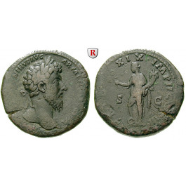 Römische Kaiserzeit, Marcus Aurelius, Sesterz 177, ss