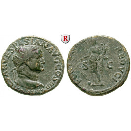 Römische Kaiserzeit, Vespasianus, Dupondius 72, ss-vz