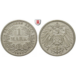 Deutsches Kaiserreich, 1 Mark 1893, E, ss, J. 17