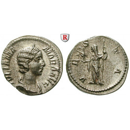 Römische Kaiserzeit, Julia Mamaea, Mutter des Severus Alexander, Denar 226, f.st