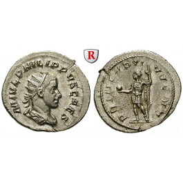 Römische Kaiserzeit, Philippus II., Caesar, Antoninian 244-247, vz-st