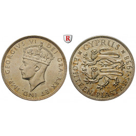 Zypern, George VI., 18 Piastres 1938, vz-st