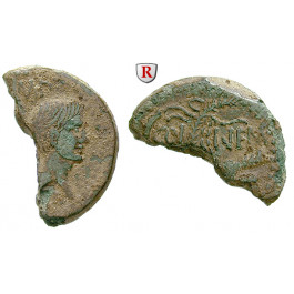 Römische Kaiserzeit, Augustus, As (Halbierung) 10-14, ss+