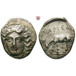 Thessalien, Larissa, Drachme um 350-320 v.Chr., f.vz