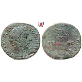Römische Kaiserzeit, Marcus Aurelius, Sesterz 180, ss
