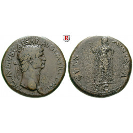 Römische Kaiserzeit, Claudius I., Sesterz 50-54, ss
