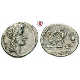 Römische Republik, Q. Cassius Longinus, Denar 55 v.Chr., ss-vz