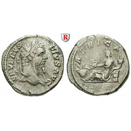 Römische Kaiserzeit, Septimius Severus, Denar 207, ss+