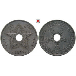 Belgisch-Kongo, Leopold II., 10 Centimes 1888, vz-st