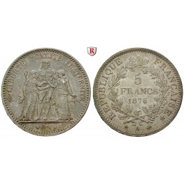 Frankreich, III. Republik, 5 Francs 1876, vz