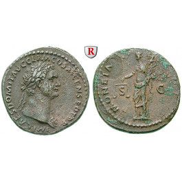 Römische Kaiserzeit, Domitianus, As 85, ss-vz/ss