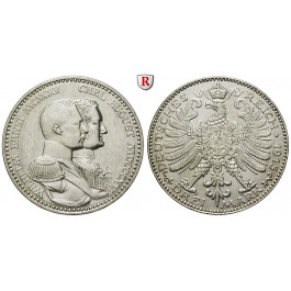 Deutsches Kaiserreich, Sachsen-Weimar-Eisenach, Wilhelm Ernst, 3 Mark 1915, Jahrhundertfeier, A, vz/vz-st, J. 163