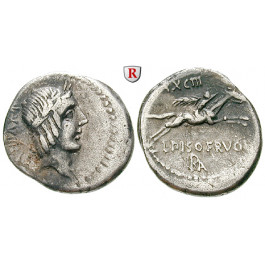 Römische Republik, L. Piso Frugi, Denar 90 v.Chr., ss