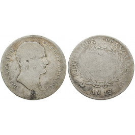 Frankreich, Napoleon I. (Konsul), 5 Francs AN 12, f.ss
