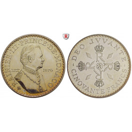 Monaco, Rainier III., 50 Francs 1976, vz-st