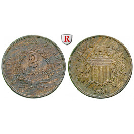 USA, 2 Cents 1864, vz-st
