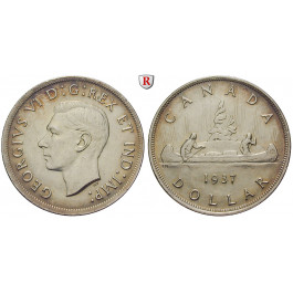 Kanada, George VI., Dollar 1937, f.vz