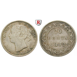 Kanada, Neufundland, Victoria, 20 Cents 1872, ss