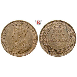 Kanada, George V., Cent 1911, vz-st