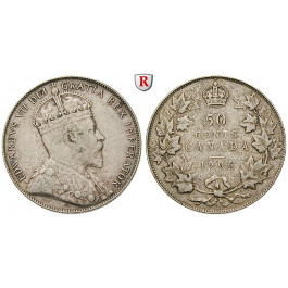 Kanada, Edward VII., 50 Cents 1906, ss