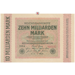 Inflation 1919-1924, 10 Md Mark 01.10.1923, I, Rb. 114f
