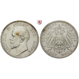 Deutsches Kaiserreich, Lippe, Leopold IV., 3 Mark 1913, A, vz/vz-st, J. 79