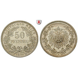 Deutsches Kaiserreich, 50 Pfennig 1896, A, vz-st, J. 15