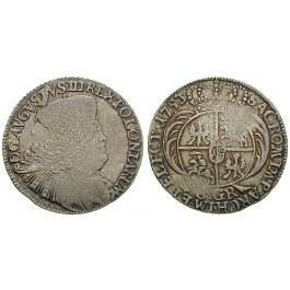 Polen, August III., 8 Silbergroschen (Doppelgulden) 1761, ss