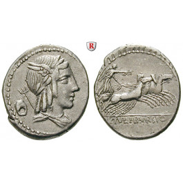 Römische Republik, L. Iulius Bursio, Denar 85 v.Chr., ss-vz