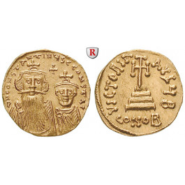 Byzanz, Constans II. und Constantinus IV., Solidus 654-659, vz+
