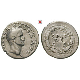 Römische Kaiserzeit, Galba, Denar Juli 68 - Jan. 69, ss-vz