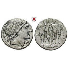 Römische Republik, L. Memmius, Denar 109-108 v.Chr., f.vz/ss