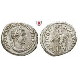 Römische Kaiserzeit, Macrinus, Denar, ss+