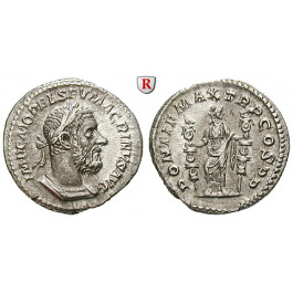 Römische Kaiserzeit, Macrinus, Denar 217, vz+