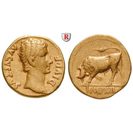 Römische Kaiserzeit, Augustus, Aureus 11-10 v.Chr., ss+