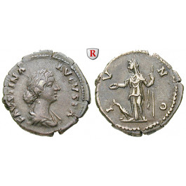 Römische Kaiserzeit, Faustina II., Frau des Marcus Aurelius, Denar vor 175, ss+